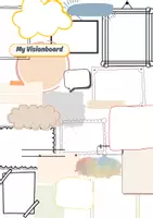 Vorschau - Mal- und Bastelvorlagen - Visionboard Vorlage - Moodboard Klasse 7-10 Ziele neues Schuljahr - Seite 1