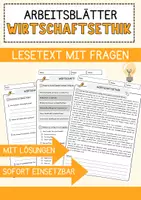 Vorschau - Arbeitsblätter - Wirtschaftsethik Ethik und Philosophie Lesetext mit Richtig Falsch Multiple Choice und Fragen zum Text - Deckblatt