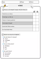Vorschau - Arbeitsblätter - Würde Ethik und Philosophie Lesetext mit Richtig Falsch Multiple Choice und Fragen zum Text - Seite 2