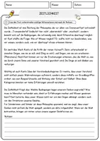 Vorschau - Arbeitsblätter - Zeitlichkeit Ethik und Philosophie Lesetext mit Richtig Falsch Multiple Choice und Fragen zum Text - Seite 1