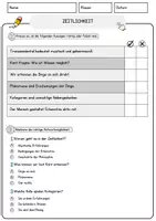 Vorschau - Arbeitsblätter - Zeitlichkeit Ethik und Philosophie Lesetext mit Richtig Falsch Multiple Choice und Fragen zum Text - Seite 2