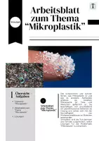 Vorschau - Arbeitsblätter - Arbeitsblatt zum Thema Mikroplastik - Deckblatt