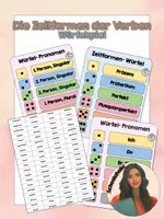 Vorschau - Spiele - Würfelspiel zu den Zeitformen von Verben - Deckblatt