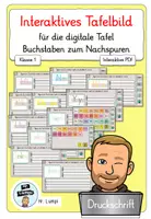 Vorschau - Präsentationen/Tafelbilder - Buchstabeneinführung - Buchstaben zum Nachspuren (Druckschrift) (interaktive Pdf) digitale Tafel - Deckblatt