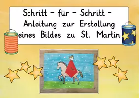 Vorschau - Mal- und Bastelvorlagen - Sankt Martin – Schritt-für-Schritt-Anleitung für ein eigenes Bild (Kunst / Klasse 1/2) - Seite 3