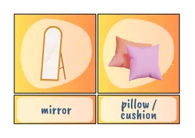 Vista previa - Tarjetas / Manipulativos - Flashcards: furniture + rooms - English - página 3