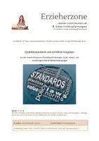 Vorschau - Stundenentwürfe - Unterrichtssequenz Qualitätsstandards und rechtliche Vorgaben Qualitätsanforderungen, sozial-, arbeits- und verwaltungsrechtliche Rahmenbedingungen, Lernfeld 8: Im Team zusammenarbeiten, Qualität sichern sowie im Berufsfeld kooperieren - Deckblatt