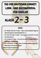 Vorschau - Arbeitsblätter - Tag der Deutschen Einheit: Lern- und Quizmaterial für Klasse 2-3 - Deckblatt