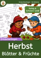 Vorschau - Arbeitsblätter - Herbstspaziergang – Entdeckerbogen Blätter und Früchte - Deckblatt