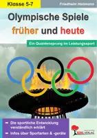 Vorschau - Arbeitsblätter - Olympische Spiele früher und heute | Antike, Neuzeit, Sportarten, Olympische Ringe, Fairplay, Marathonlauf, fächerübergreifend | Geschichte Sekundarstufe Klasse 5-7 Lösungen - Deckblatt