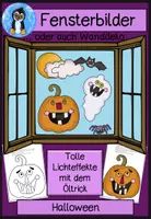 Vorschau - Mal- und Bastelvorlagen - Fensterbilder Halloween 🎃👻 – Bastelvorlagen mit Lichteffekt für Kürbisse, Geister, Spinne, Fledermaus und mehr - Deckblatt