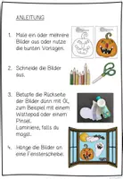 Vorschau - Mal- und Bastelvorlagen - Fensterbilder Halloween 🎃👻 – Bastelvorlagen mit Lichteffekt für Kürbisse, Geister, Spinne, Fledermaus und mehr - Seite 2