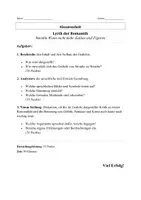 Vorschau - Arbeitsblätter - Klassenarbeit Deutsch – Lyrik der Romantik: Novalis Wenn nicht mehr Zahlen und Figuren (mit Erwartungshorizont) - Seite 1