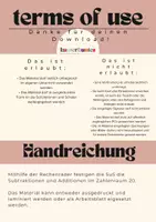 Vorschau - Stationenlernen - Zahlenräder Zahlenraum 20 / Subtraktion und Addition - Seite 1
