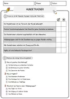 Vorschau - Arbeitsblätter - Hundetrainer Arbeitsblätter mit Fragen + Lösungen Deutsch DaZ Grundschule AB - Seite 2