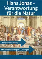 Vorschau - Arbeitsblätter - Hans Jonas Verantwortung für die Natur, Umwelt und Klima - Deckblatt