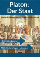 Vorschau - Arbeitsblätter - Platon Politeia 🏛️ Gerechtigkeit und der ideale Staat - Deckblatt