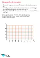 Vorschau - Arbeitsblätter - Punkte verbinden (6 Übungen im Koordinatensystem Kl 5+ 6) - Seite 1