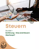 Vorschau - Arbeitsblätter - Steuern Einführung - Was sind Steuern überhaupt? - Deckblatt