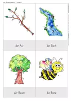 Vorschau - Bildkarten - Wortschatzaufbau (DaZ) – Frühling – A6-Karten - Seite 1