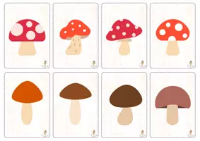 Vista previa - Juegos / Gamificación - Sombras de otoño - encuentra las setas - página 1