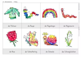 Vorschau - Bildkarten - Wortschatzaufbau (DaZ) – Frühling – A7-Karten - Seite 3