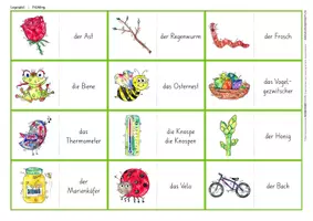 Vorschau - Spiele - Wortschatzaufbau (DaZ) – Frühling – Legespiel - Seite 1