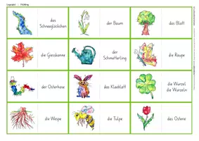 Vorschau - Spiele - Wortschatzaufbau (DaZ) – Frühling – Legespiel - Seite 2