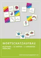 Vorschau - Spiele - Wortschatzaufbau (DaZ) – Frühling – Bildpaare - Deckblatt