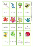 Vorschau - Spiele - Wortschatzaufbau (DaZ) – Frühling – Bildpaare - Seite 1