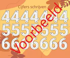 Voorbeeld - Gedifferentieerde tel en schrijfoefening in thema herfst - Pagina 1