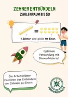 Vorschau - Arbeitsblätter - Zehner entbündeln - Zahlenraum bis 50 - Deckblatt