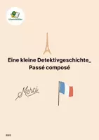 Vorschau - Arbeitsblätter - Eine kleine Detektivgeschichte_ Passé composé - Deckblatt