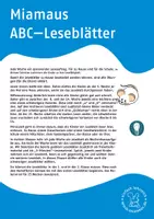 Vorschau - Arbeitsblätter - Miamaus -Leseblätter ab Klasse 1 - Seite 1