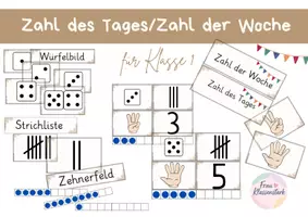 Vorschau - Präsentationen/Tafelbilder - Bildkarten Zahleinführung Tafelmaterial - Deckblatt