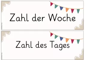 Vorschau - Präsentationen/Tafelbilder - Bildkarten Zahleinführung Tafelmaterial - Seite 1