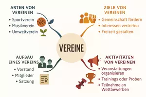 Vorschau - Arbeitsblätter - AB mit Fragen zum Thema "Vereine" + Lösungsblatt + Mindmap + Infografik - Seite 2