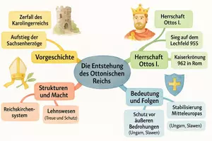 Vorschau - Arbeitsblätter - Lernposter + Arbeitsblatt "Die Entstehung des Ottonischen Reichs" + interaktive Lösung & MP3 + Mindmap - Seite 2