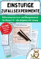 Vorschau - Arbeitsblätter - Zufallsexperimente & Laplace (einstufig) Kl. 7-9 | + Lösungen - Deckblatt