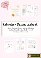 Vorschau - Arbeitsblätter - Kalender/ Datum Lapbook - Deckblatt