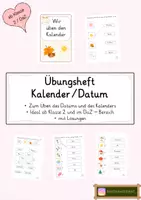 Vorschau - Arbeitsblätter - Kalender/ Datum Materialpaket - Seite 1