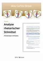 Vorschau - Arbeitsblätter - Rhetorische Stilmittel analysieren (Anleitung & Checkliste) - Deckblatt