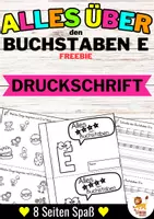 anteprima - Esercizi - Gratuito: Alles über den Buchstaben E Buchstabeneinführung - Heft (Druckschrift) | Tedesco - Pagina di copertina