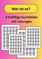 Vorschau - Anderer Materialtyp - Wer ist es - 4 knifflige Wahrnehmungsaufgaben - Deckblatt