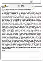Vorschau - Arbeitsblätter - das-dass Arbeitsblätter mit Fragen + Lösungen Deutsch DaZ AB - Seite 1