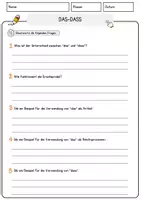Vorschau - Arbeitsblätter - das-dass Arbeitsblätter mit Fragen + Lösungen Deutsch DaZ AB - Seite 3