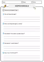 Vorschau - Arbeitsblätter - Gesprächsregeln Arbeitsblätter mit Fragen + Lösungen Deutsch DaZ AB - Seite 3
