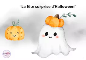 Aperçu - Préparation de séance / Séance complète - kamishibai “La fête surprise d’Halloween” - Page de couverture