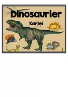 Vorschau - Fördermaterial/Inklusion - Dinosaurier Kartei. Wissenskartei mit Steckbrief Vorlage - Seite 1