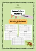 Vorschau - Arbeitsblätter - Lern-und Merkwörtertraining, Klasse 1 - 4 - Deckblatt